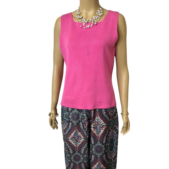 🔥🔥HAMPSHIRE STUDIO LADYS 100% COTTON SLEEVELESS SWEATER TANK TOP. CAUSAL OR DR - Picture 11 of 11